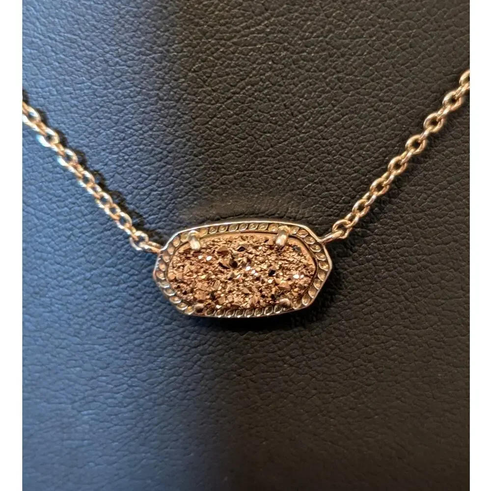 Kendra Scott Elisa Copper Druzy Rose Gold Tone 15